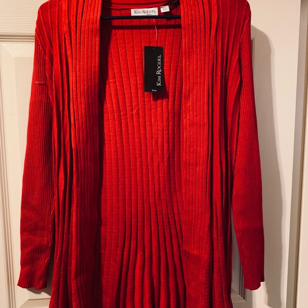 Kim Rogers Red Mercury cardigan sweater. Size Small NWT